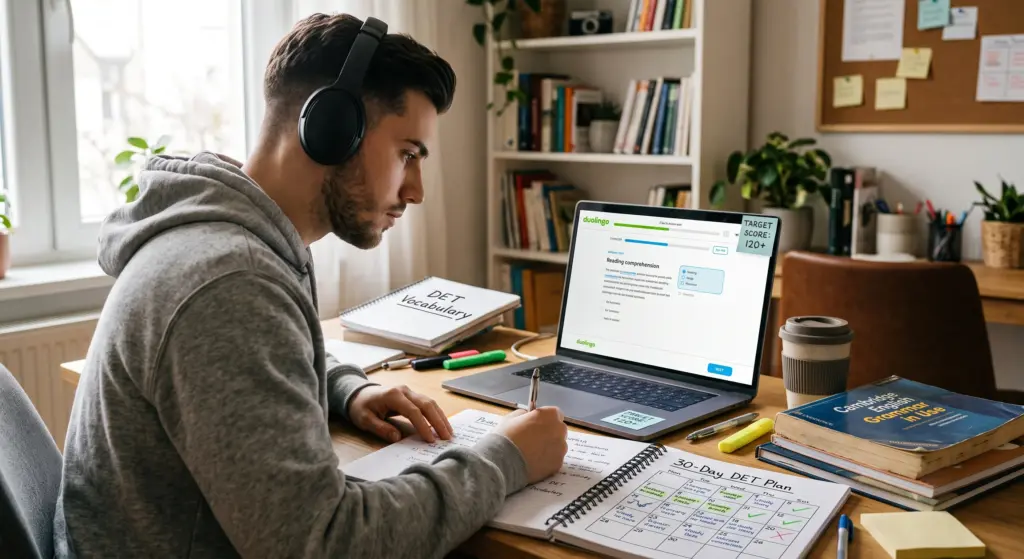 Guide de préparation au Duolingo English Test (DET) : Obtenir 120+ en 30 jours